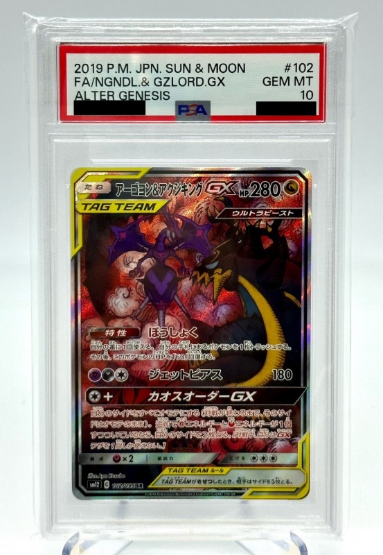 PSA10】アーゴヨン&アクジキングGX(102/095 SR)[SA] | 【トレカ